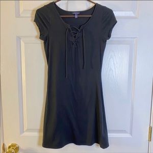AEROPOSTALE • Women’s Black T-shirt Dress w/ Lace-up Size- Small